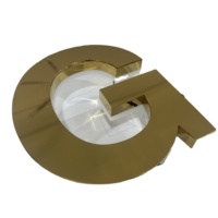 Enseignes métalliques fabriquées sur mesure YIJIAO 3D rétroéclairées pour l'extérieur avec acier inoxydable pour affichage de logos de bars et de bâtiments