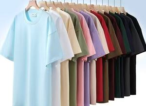 Personalizado pesado <span class=keywords><strong>de</strong></span> algodón <span class=keywords><strong>de</strong></span> manga corta patrón sólido camiseta <span class=keywords><strong>de</strong></span> gran tamaño liso cuello redondo en stock camisetas en blanco <span class=keywords><strong>para</strong></span> <span class=keywords><strong>la</strong></span> impresión - Product Image 3