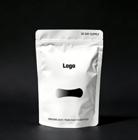 Sachets refermables en plastique avec logo personnalisé imprimé, pour emballage de bandelettes nasales, cosmétiques, résistants à l'humidité, pour aliments