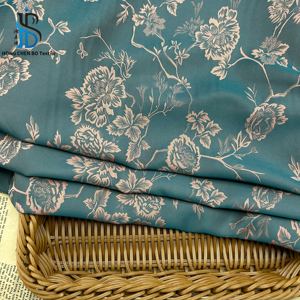 Thời Trang Mới Warp Hai-Tone Petunia Cationic Jacquard Vải Satin Jacquard Vải Cho Quần Áo - Product Image 2