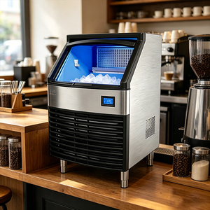 Machine à glaçons électrique professionnelle 130kg/150kg/200kg en acier inoxydable, automatique, pour usage domestique, industriel, restaurant et bar - Product Image 5