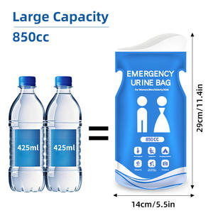 उच्च गुणवत्ता 850 मिलीलीटर डिस्पोजेबल कार पेशाब और उल्टी बैग आपात स्थिति के लिए बड़े मुंह के बैग के साथ आपातकालीन स्थिति के लिए - Product Image 5
