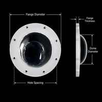 Cloche en quartz Ruzheng avec trous de fixation, dôme en silice fondue à 99,99 %, chambre à vide, taille personnalisée, pour usage en laboratoire et semi-conducteurs, modèle Ruzheng-239
