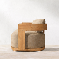 Ensemble de canapés d'extérieur pour villa, mobilier de jardin moderne en teck pour hôtel, ensemble de canapés de patio en teck