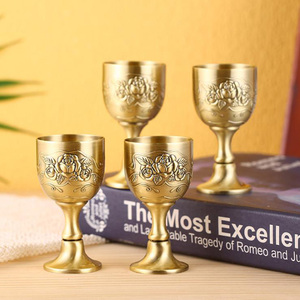 Solhui Nhỏ Độc Đáo Tái Sử Dụng Sản Phẩm Tôn Giáo Pewter Cổ Pewter Evangelist Judaica <span class=keywords><strong>Mini</strong></span> Goblet - Product Image 3