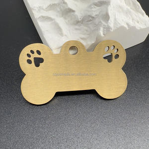 50X28 Mm Hondenbot-Id-Tag Met Poten Onbehandelde Koperen Blanco 'S Voor Een Persoonlijke Gravestempel - Product Image 2