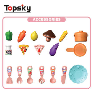 Vaisselle en plastique de simulation de dessin animé, ustensiles de cuisine, jeu de rôle, jouets éducatifs pour enfants, outils de cuisine - Product Image 2