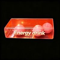 Boîte d'emballage rectangulaire en plastique PET écologique imprimée sur mesure pour les boissons probiotiques, les compléments nutritionnels, les poudres lyophilisées