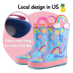 Bottes <span class=keywords><strong>de</strong></span> <span class=keywords><strong>pluie</strong></span> imperméables mignonnes pour enfants, faible MOQ, bottes en caoutchouc EVA antidérapantes à imprimé dinosaure <span class=keywords><strong>de</strong></span> dessin animé pour tout-petits, pour garçons - Product Image 2