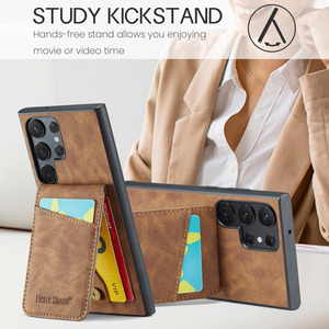 เคสหนังพรีเมี่ยมแบบกระเป๋าสตางค์ด้านหลังมีที่ใส่บัตร PC TPU ขาตั้งเคสโทรศัพท์มือถือสำหรับ <span class=keywords><strong>Samsung</strong></span> Galaxy S25 <span class=keywords><strong>Plus</strong></span> - Product Image 2