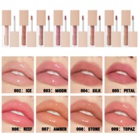 Huile à lèvres hydratante mate, gloss à lèvres 8 couleurs, rouge à lèvres couleur nude, léger et transparent, lèvres pulpeuses, gloss liquide
