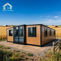 Maison mobile de 30 pieds en acier galvanisé à chaud Q355, extensible, étanche, respirante, préfabriquée, pour camping, dortoir, conteneur