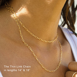 <span class=keywords><strong>Cadena</strong></span> de eslabones chapada en oro de 14k para mujer, caja de collares venecianos, collares de capas - Product Image 3