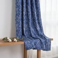 Rideau de fenêtre léger et respirant en microfibre 100% polyester, tissé uni, teint, pour salon, largeur 110 pouces, 179 g/m²