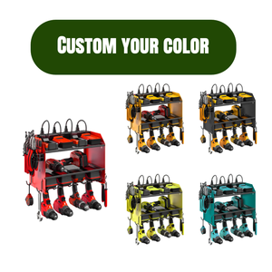 Organisateur d'outils électriques modulaires Support mural avec station de <span class=keywords><strong>charge</strong></span> Garage <span class=keywords><strong>Étagère</strong></span> de rangement pour 4 perceuses avec embout de tournevis Support robuste - Product Image 3