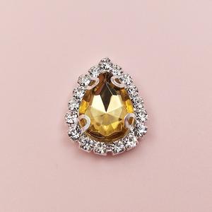 루틴 티어드롭 모양의 크리스탈 핸드 스티치 클로 다이아몬드, 유리, 웨딩 원피스 신발, 액세서리, DIY 소재 다이아몬드 - Product Image 4