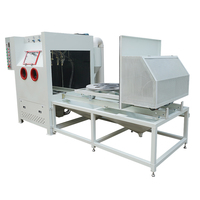 Cabine de sablage automatique avec porte et plateau tournant automatiques pour pièces lourdes