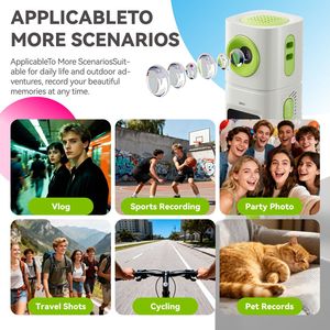 Caméra miniature 2K HD, mini DV portable, caméra cachée, interface Type-C, caméra porte-clés avec 230° de vue °   Objectif rotatif pour débutants et adolescents - Product Image 4