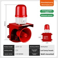 Alarme sonore et lumineuse à détecteur de présence humaine, infrarouge, antivol, volume réglable, haut-parleur à diffusion vocale