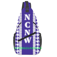 Sac à dos de poitrine Sorority NCNW, sac à dos de sport, sac de voyage, sac à bandoulière personnalisé, cadeau de fraternité, mode décontractée pour hommes et femmes
