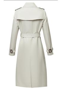 Cappotto lungo all'ingrosso di Trench di cotone personalizzato Trench signore grigio cappotti marroni donne <span class=keywords><strong>Shearling</strong></span> viola <span class=keywords><strong>donna</strong></span> - Product Image 4