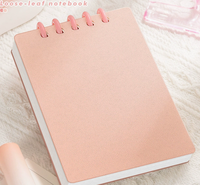 Carnet de notes Morandi A7 pour étudiants, reliure thermique, durable, rechargeable, avec pochette d'indexation, en PP, idéal comme journal ou cadeau