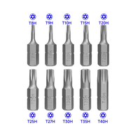 Prix d'usine T10 à T30 T40 TP20 TP25 TP27 TP30 TP40 Embouts de tournevis à percussion en acier S2, embouts étoiles Torx