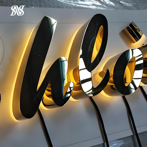Letrero LED Personalizado para Exteriores de Acero Inoxidable, Letreros con Letras LED, Letreros Luminosos Traseros LED para Tiendas, Letras con Nombre Publicitarias LED - Product Image 2