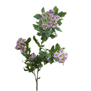 库存栩栩如生的白色三头单茎78厘米丝绸人造雪球人造植物家居插花装饰 - Product Image 5