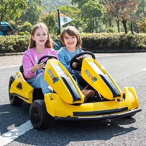 Kart eléctrico europeo de dos asientos para niños grandes, coche eléctrico de 24V y 48V de 10 a 12 años