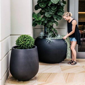 Pots <span class=keywords><strong>de</strong></span> fleurs pour la maison, décoration intérieure, jardinières, pots <span class=keywords><strong>de</strong></span> jardin extérieurs, pots <span class=keywords><strong>de</strong></span> plantes en fibre <span class=keywords><strong>de</strong></span> verre, jardinière nordique grande taille, carton CLASSIQUE, cylindre - Product Image 2