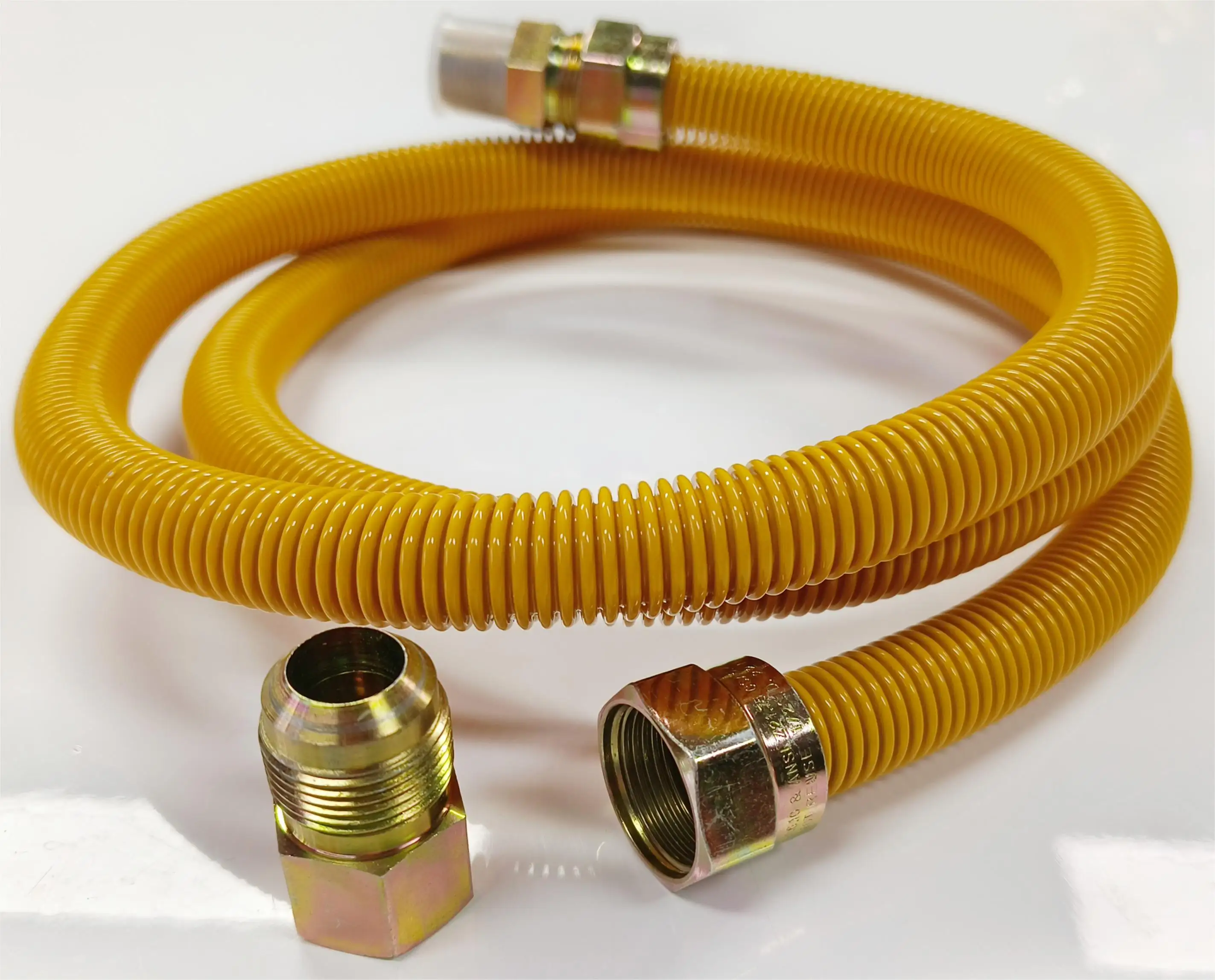 Precio de fábrica, mangueras flexibles de metal, tubo flexible de acero inoxidable, Conector de estufa de gas, líneas de gas flexibles