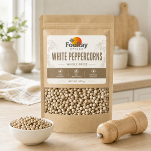 Pepe Bianco in Grani 100g, Spezia Naturale Intera Senza Additivi per Casa, Cucina, Ristorante, Catering, Etichetta Personalizzata OEM - Product Image 1