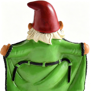 Statua di Gnomo da Giardino Divertente e Malizioso, Figurina di Gnomo da Prato, Gnomo che dice 'SALUTA IL MIO PICCOLO <span class=keywords><strong>AMICO</strong></span>', Gnomo da Giardino con Mutandine in Vista, Decorazione da Giardino - Product Image 5