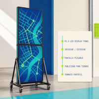 Écran LED P2.5 intérieur pliable couleur pleine résolution 4K HDR10 1200cd luminosité CMS basé sur le cloud Affichage LED pour magasin