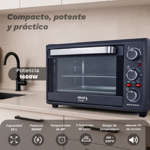 Forno Elettrico a Convezione Grunkel 28L 1600W da Banco con Modalità di Cottura a Calore - Product Image 3