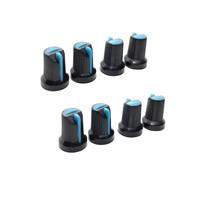 Boutons de pédale de guitare CNC personnalisés (lot de 4) - Boutons de guitare moletés 6 mm avec axe 18T 14x17 mm
