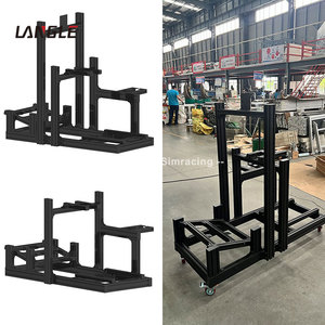 Soporte de Monitor para Simulación de Carreras, Económico, Modelo LANGLE-4080, Perfil de Aluminio con Ranura en T, para Uso en Interiores - Product Image 2