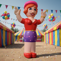 Ballon gonflable géant Sarah de 3 m de haut, motif dessin animé néerlandais, prix attractif