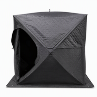 Tente de sauna isolée pour 3-4 personnes, sauna mobile d'hiver à monter rapidement avec cheminée, tente de sauna portable en coton épaissi à 3 couches