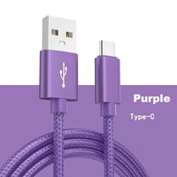 Câble de téléphone en nylon PC04B populaire, 1 m, USB vers C, câble de données, 60 W, adapté aux appareils iOS et Android, câble de charge mobile