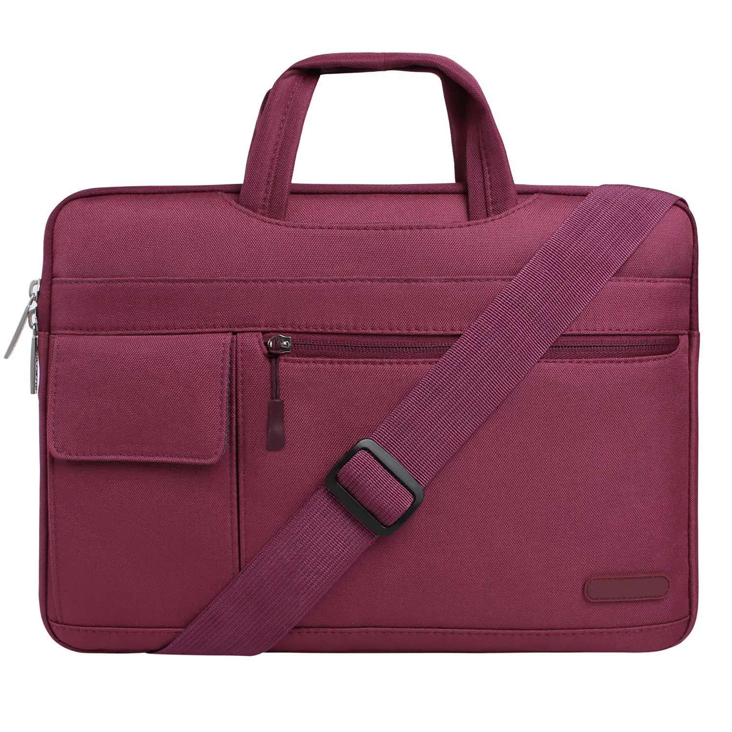 Custom portable padded compartment purple laptop women's case cum office handbags briefcase bag for laptop and documents