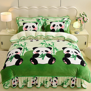 <span class=keywords><strong>Panda</strong></span> Print Großhandel Bettwäsche-Sets Flanell benutzer definierte Druck Bett bezug Designer Bettwäsche-Set - Product Image 4