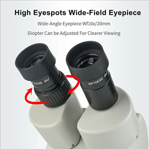 <span class=keywords><strong>Microscope</strong></span> à zoom stéréo binoculaire à fort grossissement 20X-40X avec inspection biologique de laboratoire d'éclairage LED, support de bras de flèche - Product Image 4