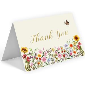 Estampado de lujo Gracias Flores Tarjetas de felicitación <span class=keywords><strong>Felicitaciones</strong></span>/Día DE LA <span class=keywords><strong>MADRE</strong></span>/Feliz cumpleaños Tarjetas de papel de aluminio dorado con sobres - Product Image 1