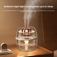 Humidificateur USB en cristal entièrement transparent, capacité de 2,6 à 4 L, fonctionnement silencieux, forte production de brume, fonction d'oxygénation pour la maison et le bureau