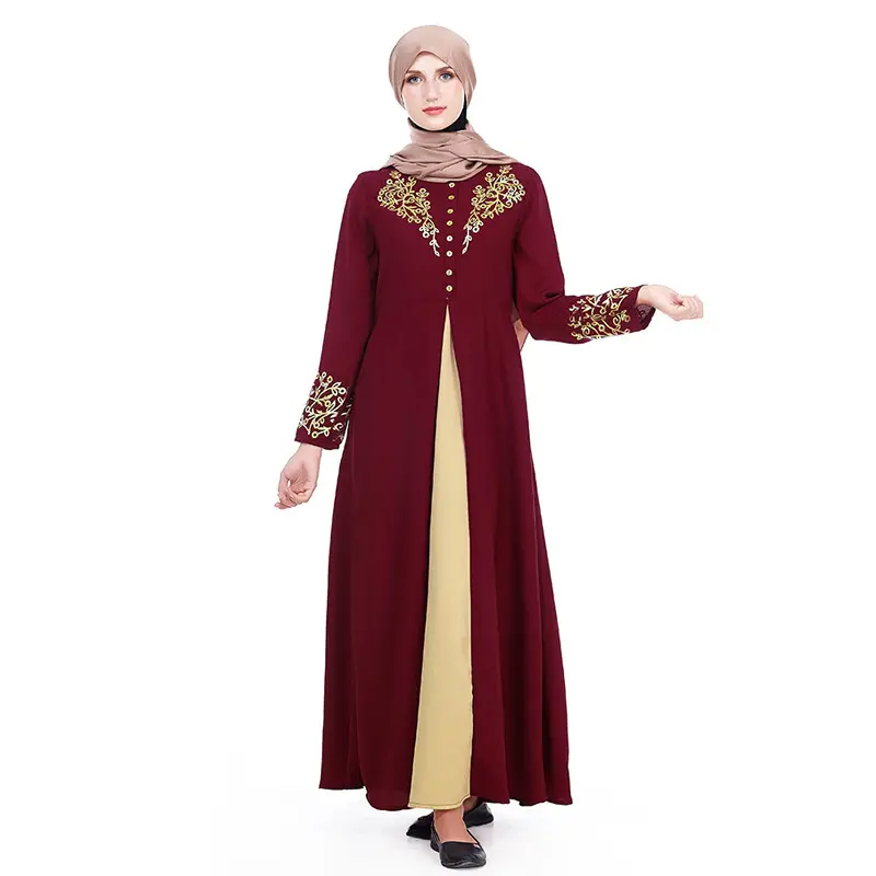 2023 nuovo abito lungo stile caftano abaya musulmano per le donne abbigliamento elegante plus size design abiti musulmani