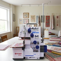 MYSEW 04D Machine à coudre surjeteuse domestique haute vitesse, électrique, multifonction, avec fonction boutonnière, vente directe usine