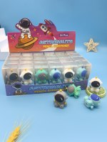 Taille-crayon manuel HUA Cartoon Space Odyssey, mini taille-crayon mignon en silicone en forme d'astronaute, taille-crayon kawaii
