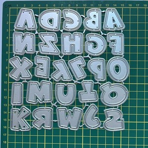 Troqueles de <span class=keywords><strong>Corte</strong></span> de Metal Personalizados con 26 Letras <span class=keywords><strong>del</strong></span> Alfabeto Inglés para Manualidades DIY, Scrapbooking, Álbum de Fotos, Tarjetas y Plantillas de Perforación - Product Image 1